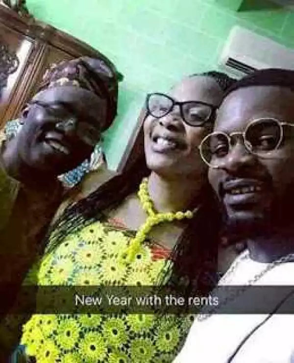 Nigerian Rapper, Falz In Cute New Year Selfie With Parents